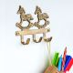 Running Two Horse Brass Wall Hook | Decorative Antique Finish Wall Hanger