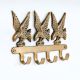 Golden Brass Eagle Wall Hook – Decorative Key & Coat Holder