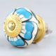 Turquoise Flower Knob (1)