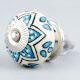 Turquoise Floral Drawer Knob