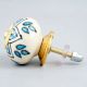 Turquoise Floral Drawer Knob