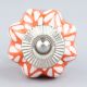 Orange Leaf Medium Ceramic Knob