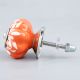 Orange Leaf Medium Ceramic Knob