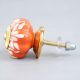 Orange Leaf Medium Ceramic Knob