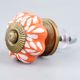 Orange Leaf Medium Ceramic Knob