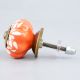Orange Leaf Medium Ceramic Knob