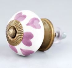 Purple Heart Ceramic Knob