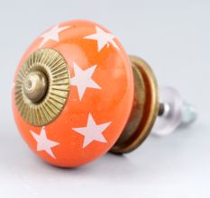 Orange Star Ceramic Drawer Knob Online