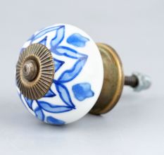 Blue Flower Knob