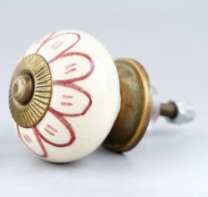 Dark Pink Sunflower Knob