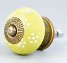 Yellow Ceramic Floral Drawer Knob Online