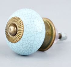 Sky Blue Crackle Ceramic Cabinet Knob Online