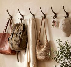 Antique Handmade Vintage Iron Wall Hooks-6 Pieces