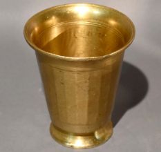 Traditional Solid Brass Temple Water Cup