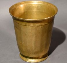 Antique Finish Brass Pooja Pedestal Cup