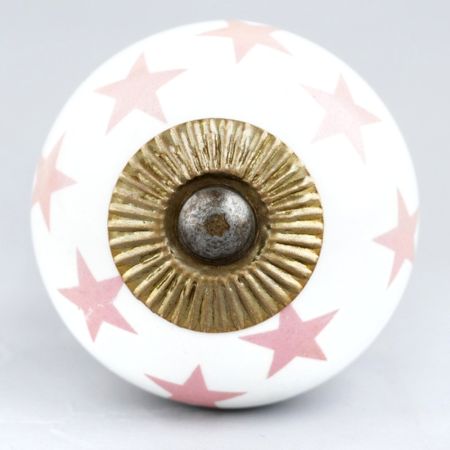 Pink Star Drawer Knob