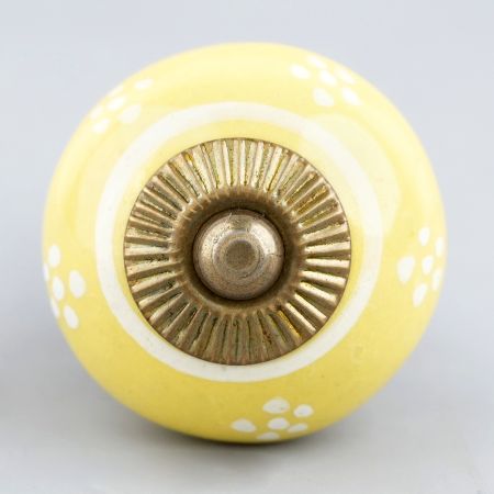 Yellow Tiny Floral Drawer Knob