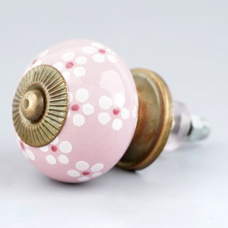 Pink Tiny Flower Dresser Knob