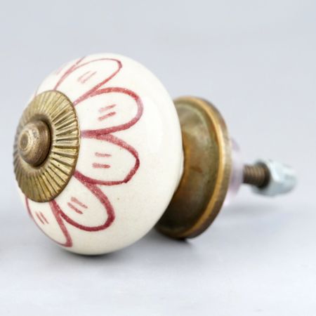 Dark Pink Sunflower Knob