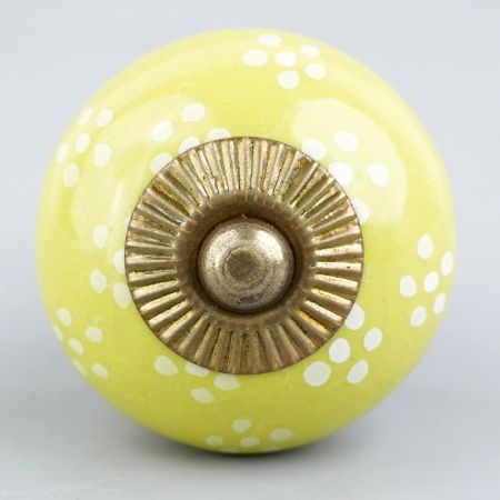 Yellow Ceramic Floral Drawer Knob Online