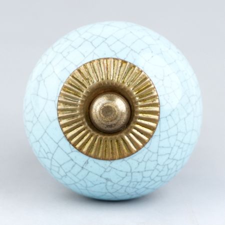 Sky Blue Crackle Ceramic Cabinet Knob Online