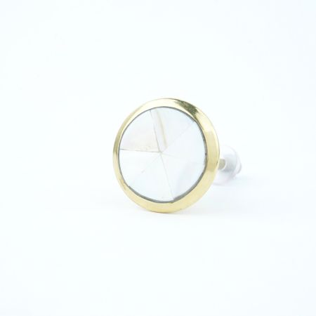 Natural Shell Brass Dresser Knob