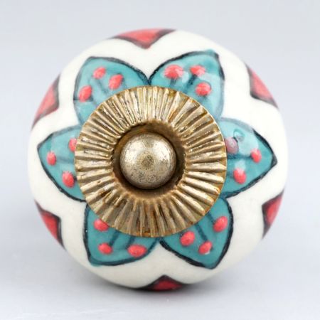 Mixed Flower Dresser Knob