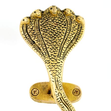 Antique Finish Cobra Design Brass Door Handle-1 Pair