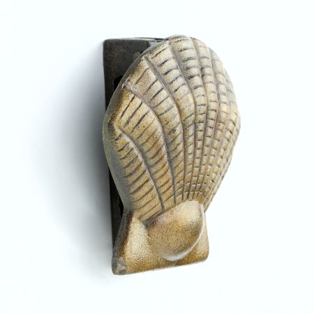 Vintage Seashell Metal Door Knocker Antique Finish Nautical Door Accent