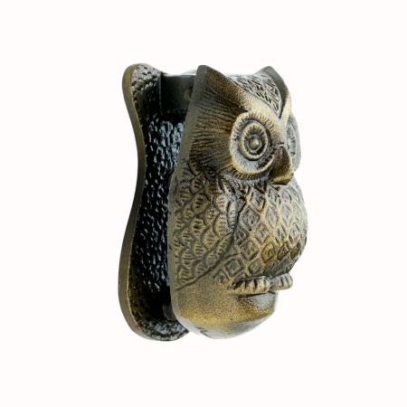 Antique Owl Metal Door Knocker Vintage Finish Decorative Entrance Accent