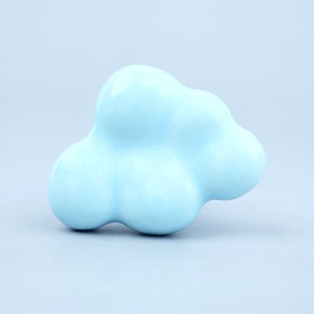Turquoise Handmade Ceramic Cloud Shape Dresser Knob