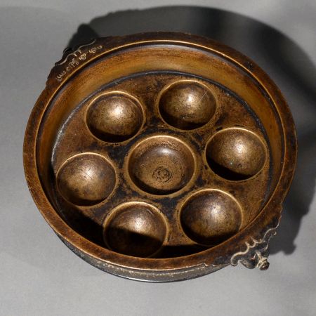 Traditional South Indian Vintage Brass Idli Pot for Kitchen Decor