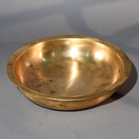 Traditional Himalayan Art Brass Pot Bowl for Office Decor