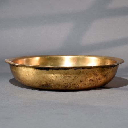 Traditional Himalayan Art Brass Pot Bowl for Office Decor