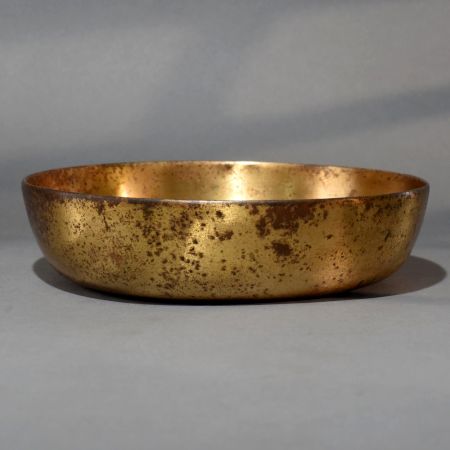 Vintage Brass Pot Bowl with Antique Patina