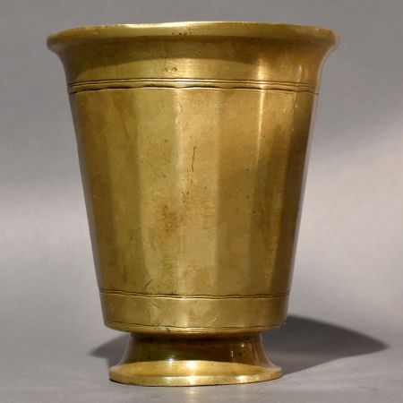 Vintage Brass Pedestal Sacred Ritual Cup