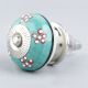 Turquoise Tiny Flower Cabinet Knob