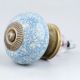 Slate Blue Crackle Ceramic Drawer Knob