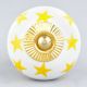 Yellow Star Ceramic Knob