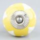 Yellow White Heart Ceramic Cabinet Knob