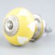Yellow White Heart Ceramic Cabinet Knob