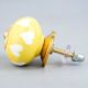 Yellow White Heart Ceramic Cabinet Knob