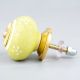 Lime Tiny Flower Ceramic Knob