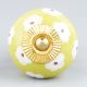 Lime White Flower Floral Dresser Knob