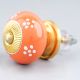 Orange Tiny Floral Knob
