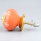 Orange Tiny Floral Knob