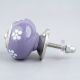 Dark Purple Floral Knob