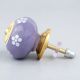 Dark Purple Floral Knob