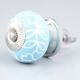 Turquoise Painted Leaf Knob