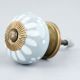 Light Grey Handpainted Floral Knob